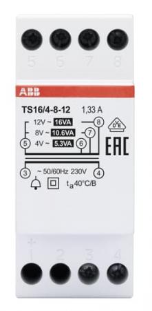 ABB TS16/4-8-12 Klingeltransformator 16 VA, 4-8-12 V AC