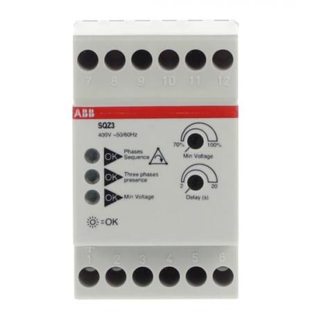 ABB SQZ3 Phasenfolgerelais, 400 V AC dreiphasig, 50/60 Hz, 1 Wechsler