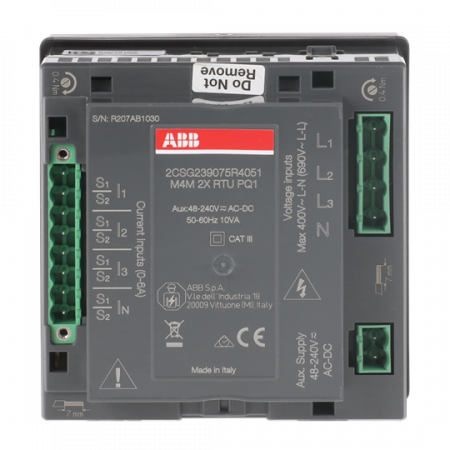 ABB M4M 2X MODBUS PQ1 Netzanalysegerät, Hutschienen-Gerät ohne Display, Protokoll: Modbus RTU