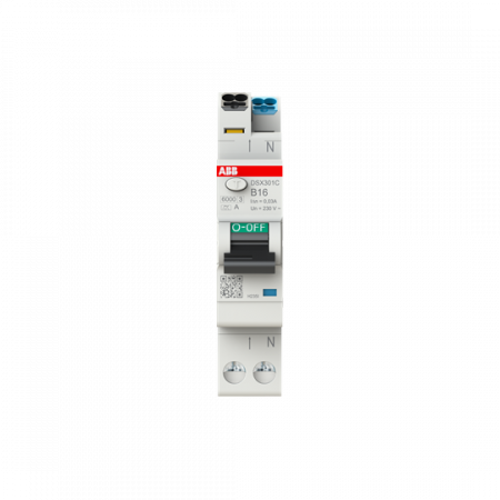 ABB DSX301C B16 A30 FI/LS-Schalter, 1 TE 6kA, 1P+N, Typ A, B16, 30mA FlexLine Push-in Großverpackung