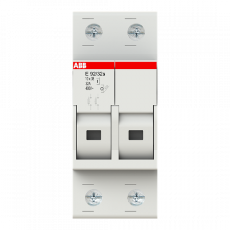 ABB E 92/32s Sicherungs-Trennschalter, 2Pol, 32A für Sicherungseinsatz 10,3 x 38mm AC-22B mit Sicherungsüberwachungsanzeige