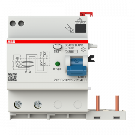 ABB DDA202 B-40/0.03 AP-R FI-Block für S202/S302 2P, allstromsensitiv, 40A, 30mA