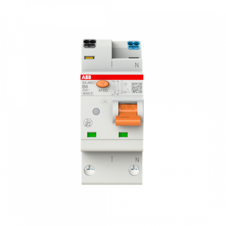 ABB SX-ARC1 B6 AFDD mit Sicherungsautomat B-Char., 6 kA, 6 A, 1P+N, 2TE FlexLine Push-in Technologie AFDD schützt vor Fehlerlichtbögen