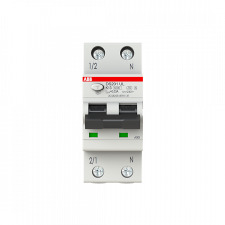 ABB DS201 K13 A30 UL FI/LS UL/CSA Zulassung 6kA, 1P+N, Typ A, K 13, 30mA