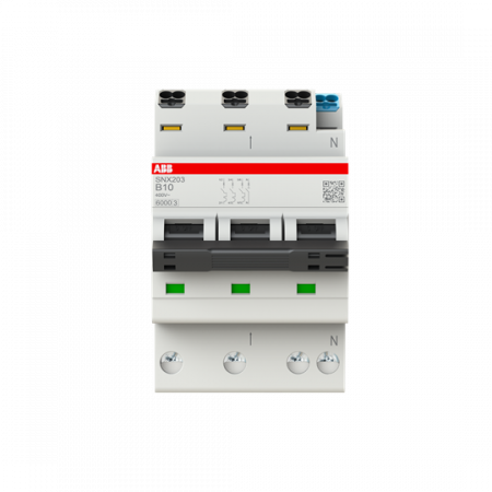 ABB SNX203-B10 Sicherungsautomat B-Char., 6KA, 3P+N, 10 A FlexLine Push-in Technologie