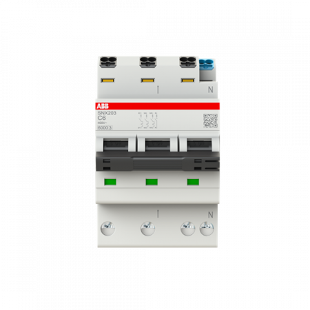 ABB SNX203-C6 Sicherungsautomat C-Char., 6KA, 3P+N, 6 A FlexLine Push-in Technologie