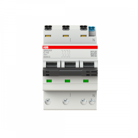 ABB SNX203-C10 Sicherungsautomat C-Char., 6KA, 3P+N, 10 A FlexLine Push-in Technologie