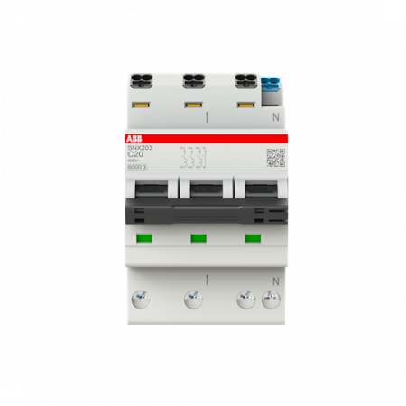 ABB SNX203-C20 Sicherungsautomat C-Char., 6KA, 3P+N, 20 A FlexLine Push-in Technologie