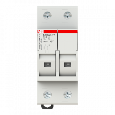 ABB E 92/32s PV Sicherungs-Trennschalter für Sicherungseinsatz 10,3 x 38mm mit Sicherungsüberwachungsanzeige
