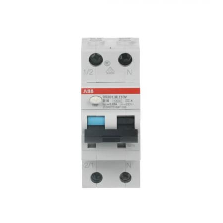 ABB DS201 M B16 A30 110V FI/LS-Schalter 110V 10kA, 1P+N, TypA, B16, 30mA, f.110V AC-Netz