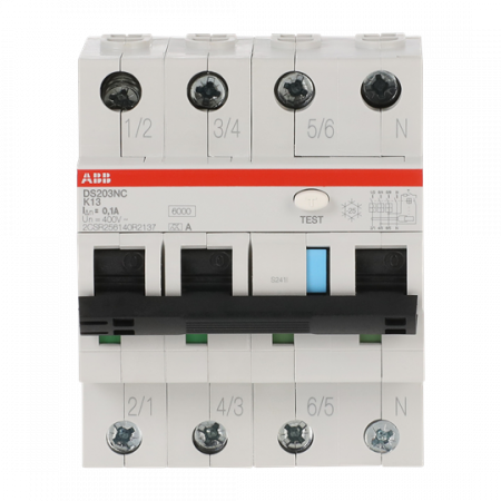 ABB DS203NC K13 A100 FI/LS-Schalter Icn = 6.000 A nach IEC/EN 61009-1, Icu = 10 kA IEC/EN 60947-2