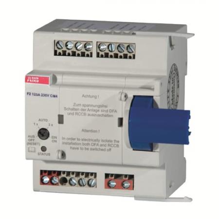 ABB F2-CM4 125A-230V Motorantrieb für F200A 125A, F200B 80-125A, F200B+ für FI mit blauem Knebel links Anbau am FI links