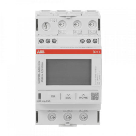 ABB D13 15-M 65 MODBUS Drehstromzähler 65 A, Modbus RTU, MID, 1 digitaler Eingang und Ausgang