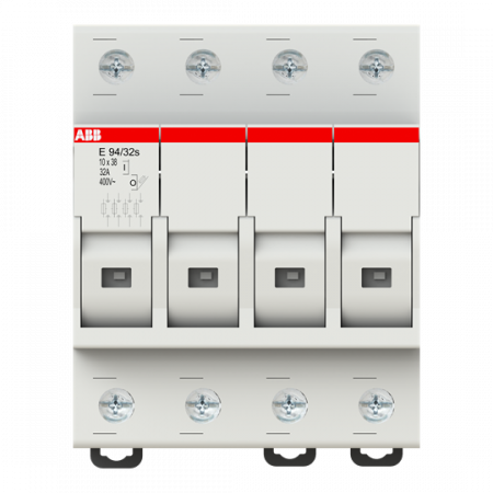 ABB E 94/32s Sicherungs-Trennschalter, 4Pol, 32A für Sicherungseinsatz 10,3 x 38mm AC-22B mit Sicherungsüberwachungsanzeige