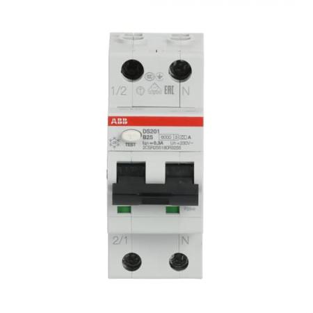 ABB DS201 B25 A300 FI/LS-Schalter 6kA, 1P+N, Typ A, B 25, 300mA