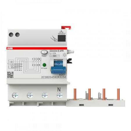 ABB DDA204 B-25/0.3 AP-R FI-Block für S204/S304 4P, allstromsensitiv, 25A, 300mA