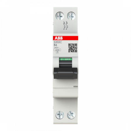 ABB S202C-B6 Sicherungsautomat    2P - 6 A - B(230 V) 6 kA