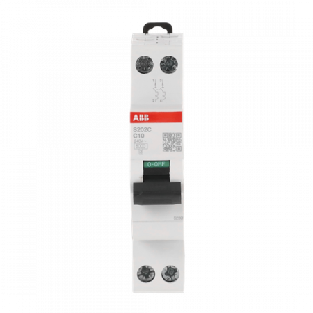 ABB S202C-C10 Sicherungsautomat    2P - 10 A - C(230 V) 6 kA