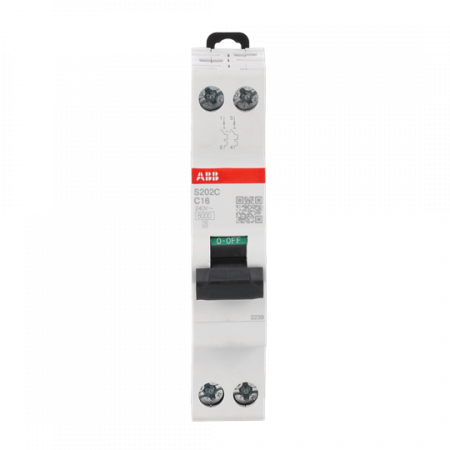 ABB S202C-C16 Sicherungsautomat    2P - 16 A - C(230 V) 6 kA