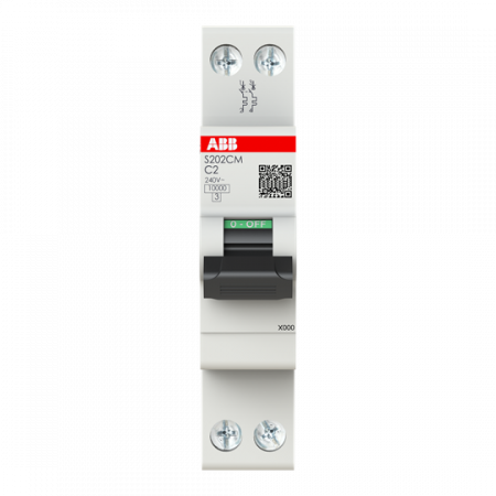 ABB S202CM-C2 Sicherungsautomat    2P - 2 A - C(230 V) 10 kA