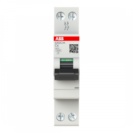 ABB S202CM-C6 Sicherungsautomat    2P - 6 A - C(230 V) 10 kA