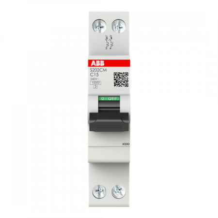 ABB S202CM-C15 Sicherungsautomat    2P - 15 A - C(230 V) 10 kA