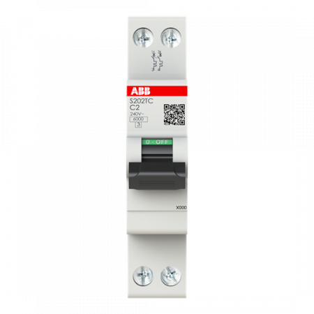ABB S202TC-C2 Sicherungsautomat    2P - 2 A - C(230 V) 6 kA