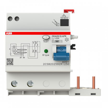 ABB DDA202 B-25/0.03 AP-R FI-Block für S202/S302 2P, allstromsensitiv, 25A, 30mA