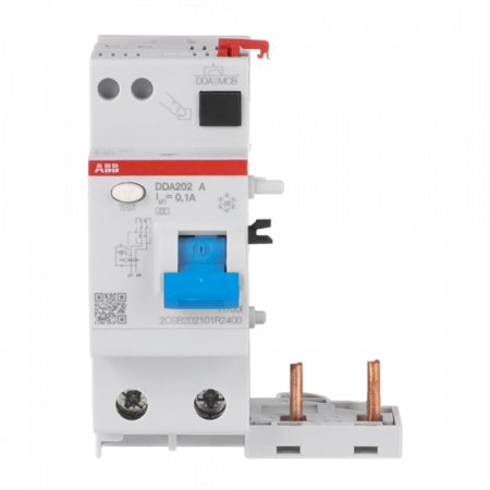 ABB DDA202 A-40/0.1 FI-Block für S202/S302 2P, Typ A, 40A, 100mA