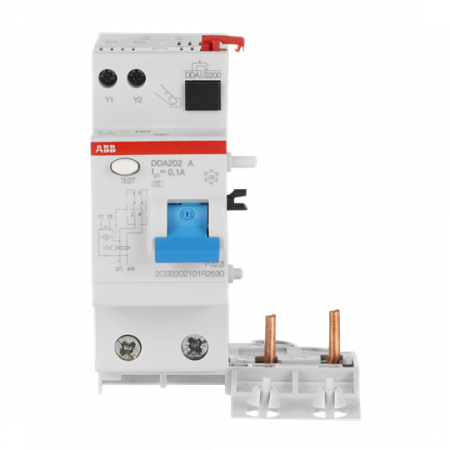 ABB DDA202 A-63/0.1 FI-Block für S202/S302 2P, Typ A, 63A, 100mA