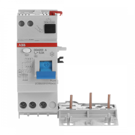 ABB DDA203 A-40/0.3 FI-Block für S203/S303 3P, Typ A, 40A, 300mA