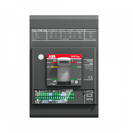 ABB XT2N 125 Ekip C Dip LSI In25A 3pFF UL/CS Kompaktleistungsschalter Tmax XT2 mit vorderseitigen Anschlüssen, 3polig