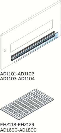 ABB IS2-EH2118 IS2 AM2 20 Etikettenhalterungen, 18 DIN-Module B=325mm