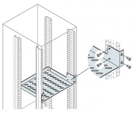 ABB IS2-EV2385 Fester Boden 2 HE, 19 Zoll, vorne/hinten, Zubehör AM2/IS2 Gehäuse