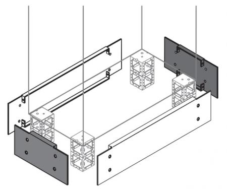 ABB IS2-ZN5002 2 Sockelblenden C2 H=200mm, B=500mm, Lackierung: grau, RAL 7012