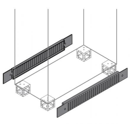 ABB IS2-ZN0010 2 Sockelblenden belüftet H=100mm, B=1000mm
