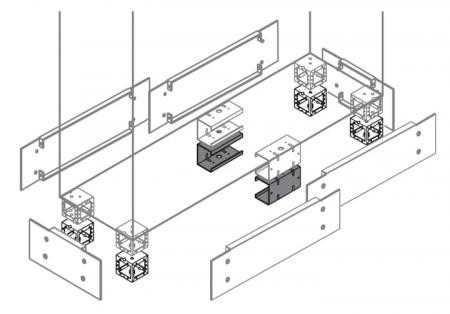 ABB IS2-ZN1020 2 Zwischensockel, H=100mm, ab 1200mm breite Schränke