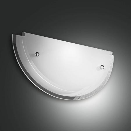 Hill Wandleuchte Glas mit Facettenschliff in Weiss Fabas Luce