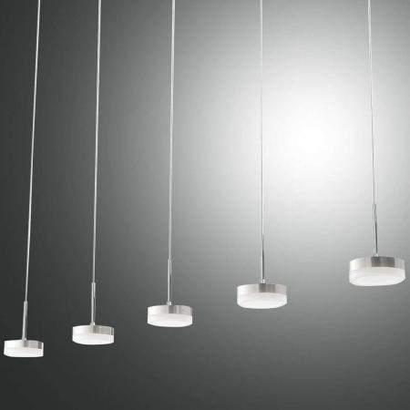 Dunk Pendelleuchte LED 5x8W Aluminium gebürstet dimmbar Fabas Luce