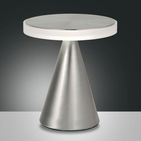 Neutra Tischleuchte LED 1x12W Nickel satiniert Touchdimmer Fabas Luce