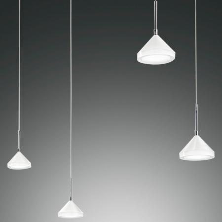 Isabella LED Pendelleuchte in Weiss 4-flammig variabel dimmbar Fabas Luce