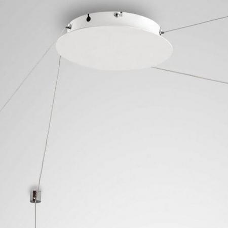 Susanna 4-flammige LED Pendelleuchte in Weiss transparent satiniertes Finsh dimmbar von Fabas Luce
