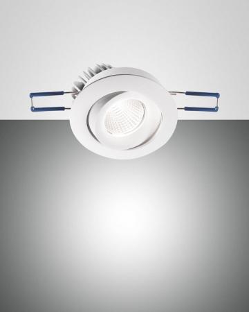 Fabas Luce 3445-72-343 LED Einbauspot Set Sigma Ø82/70mm 7W Warmweiß Weiß schwenkbar