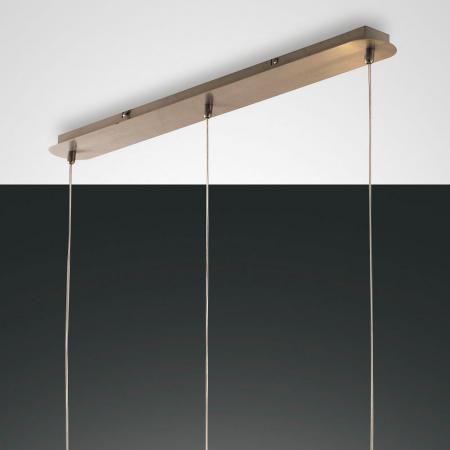 Sintesi Pendelleuchte 3-flammig dimmbar in Amber aus Borsilicatglas von Fabas Luce