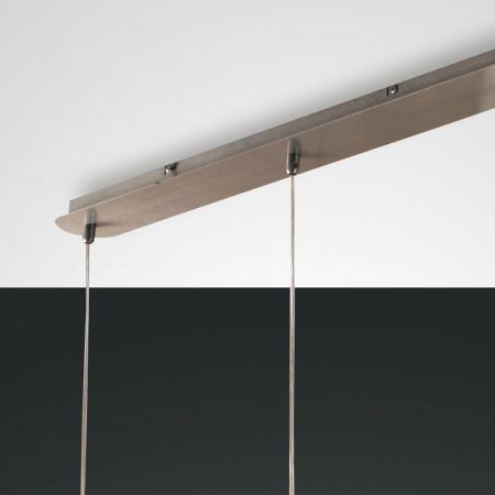 SINTESI PENDELLEUCHTE 3-FLAMMIG DIMMBAR IN RAUCHGRAU AUS BORSILICATGLAS VON FABAS LUCE