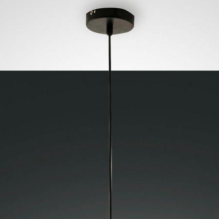 Maia Pendelleuchte Rauchglas geblasen schwarz Fabas Luce