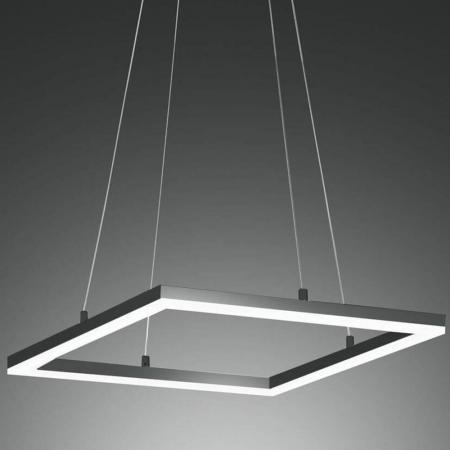 Quadratische Bard LED Pendelleuchte LED in Anthrazit 42x42cm Fabas Luce
