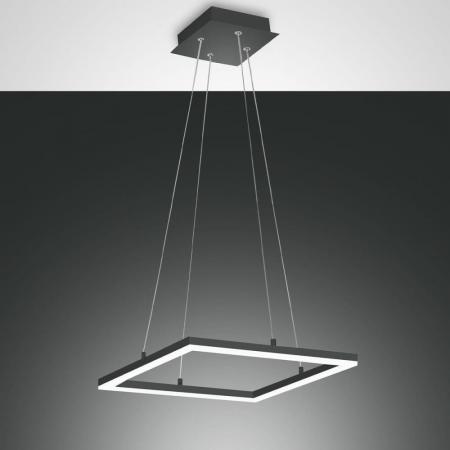 Quadratische Bard LED Pendelleuchte LED in Anthrazit 42x42cm Fabas Luce