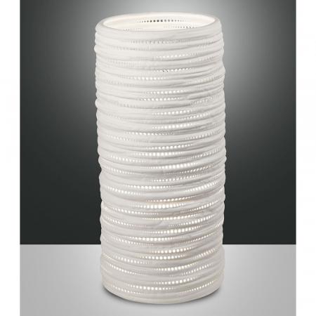 Mediterrane Marbella Tischleuchte in Weiss aus handgearbeiteter von Fabas Luce