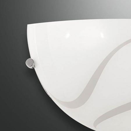 Magma klassische zeitlose Glas-Wandleuchtein Weiss Fabas Luce